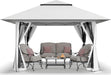 13x13 Pop Up Gazebo White Weatherproofing Durability