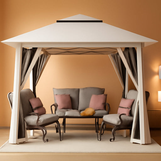 13x13 Pop Up Gazebo White Weatherproofing Durability