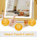 Lighted Makeup Mirror, 17.3"X13" Hollywood Vanity Mirror with Led Lights, Three Color Lighting Modes, and 5X Magnification Mirror, Smart Touch Control, 360°Rotation (White, Gift Box)
