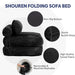 Folding Sofa Bed Convertible Black Pillow Included
