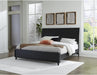 Signature Design by Ashley Danziar Modern King Panel Platform Bed with Angled Legs, Foundation or Box Spring Not Needed, Black