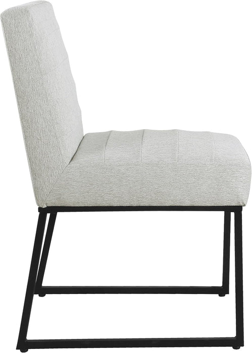 Channeled Metal Dining Chair - Sustainable Gray Woven (Single Pack)