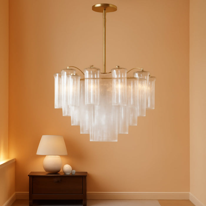Addis 6 Light Aged Brass Chandelier