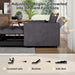 Dark Grey Convertible Sleeper Sofa Adjustable Backrest