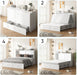 White Queen Murphy Bed With SpaceSaving USBChargingPorts