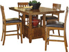 Ralene Traditional 36" Counter Height Dining Room Extension Table, Medium Brown