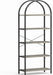 71" Arched Bookcase, 5-Tier Industrial Bookshelf with Metal Frame, Tall Storage Display Shelf for Living Room, Bedroom, Home Office, Gray
