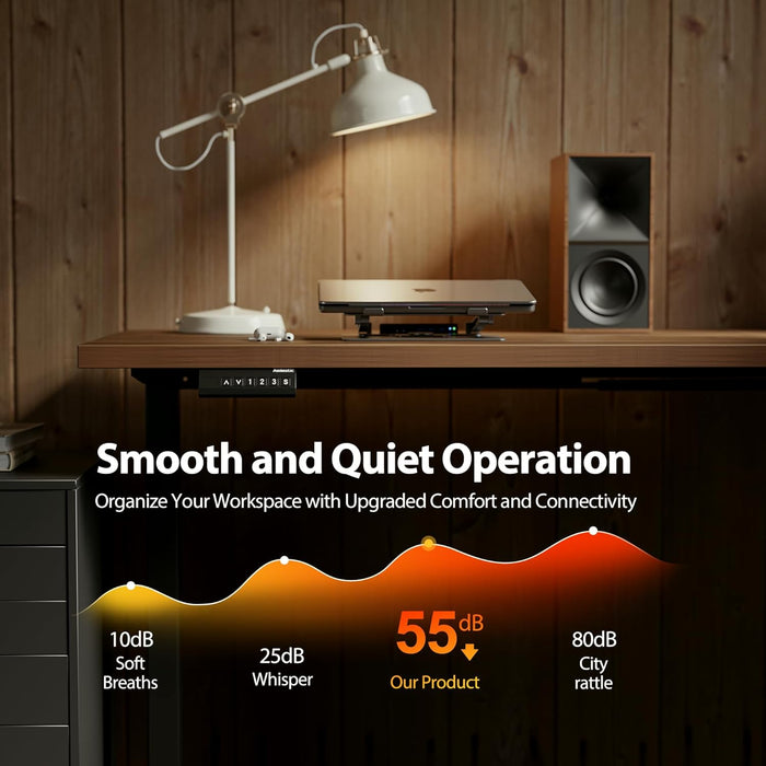 L Shaped Standing Desk Adjustable Height, Electric Corner Standing Desk, 63 X 55 Inch Sit Stand Computer Table with Splice Board, Dark Wlalnut