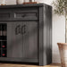 Sideboard Buffet Cabinet with Storage, Charging Station, Wine Rack