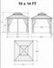 10' X 14' Heavy Duty Hardtop Gazebo for All Weather, Galvanized Steel Double Roof Canopy with Netting & Curtains – Ideal for Patio, Backyard, Deck & Lawn Gatherings