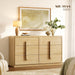 6 Drawer Dresser for Bedroom, 53.5" Wide Modern Chest of Drawers