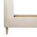 Jennifer Taylor Home Roman Curved Headboard Upholstered Platform Bed, Queen, Oatmeal Light Beige Chenille