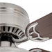 Hugger 52 In. LED Indoor Brushed Nickel Ceiling Fan with Light Kit