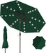 9FT Patio Umbrella with Solar Lights,Outdoor Market Umbrella with Tilt and Crank, LED Lighted Table Umbrella for Garden,Deck,Backyard,Pool,Beach