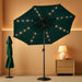 9FT Patio Umbrella with Solar Lights,Outdoor Market Umbrella with Tilt and Crank, LED Lighted Table Umbrella for Garden,Deck,Backyard,Pool,Beach