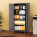 IndustrialGrade 73Inch Black Garage Cabinet Durable