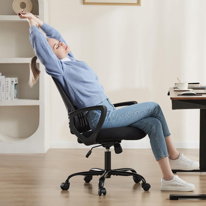 Home Office Chair, Mesh Desk Chair, Ergonomic Lumbar Support