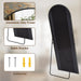Arched Full Length Mirror 56"X21" Leaning Hanging Decor Black