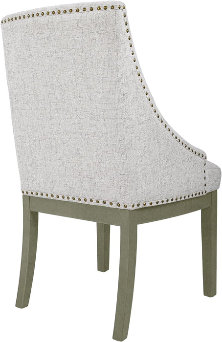 Home Decor | Upholstered Anywhere Dining Chair | Accent Chairs for Living Room & Bedroom | Decorative Home Furniture - Neutral Textured Solid (Single Pack)