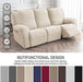 Gennia Waterproof Recliner Sofa Cover,Stretch Reclining Couch Covers with Pockets,Washable Lazy Boy Recliner Slipcovers,Leakproof Sofa Protector for Kids, Pets, Dog and Cat (3 Seat, Beige)