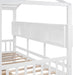 White Twin HouseShaped Bed Frame With StorageSpace