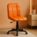 Clayton Mid-Back Orange Quilted Vinyl Swivel Task Office Chair