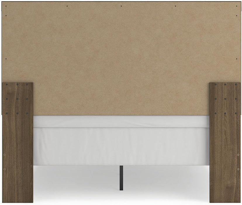 Signature Design by Ashley Jonnifer Queen Panel Bedframe, Bed Frame with Headboard, Engineered Wood and Decorative Laminate, Casual Bedroom Bedframes, Warm Auburn Finish