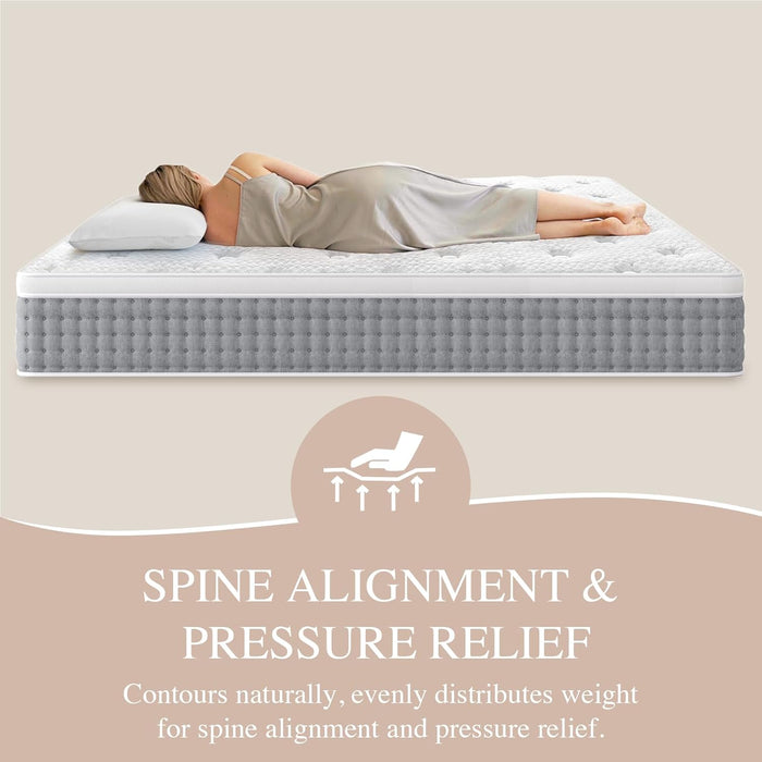 Firm Queen 14 Inch Mattress Hybrid LumbarSupportPlus