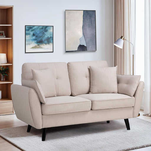 Modern Loveseat Couch with Pillow (63")