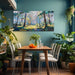 Forest Wall Art for Living Room 48"X24", Botanical Nature Scenery Wall Decor, Tree Landscapes Canvas Painting Artwork for Home Hallway Dining Room Office Bedroom