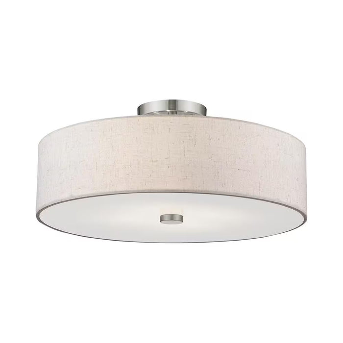 Mercury 4 Light Brushed Nickel Semi Flush Mount Lighting