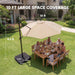 10FT Outdoor Patio Umbrella with Base Included, Heavy-Duty Frame Cantilever Offset Umbrella with 360° Rotation & Infinite Tilt, Uv-Resistant Water-Repellent Shade for Patio, Poolside, Backyard, Beige