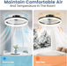 Ceiling Fan with Light, 20" Modern Low Profile Foldable Ceiling Fans with 6 Wind Speeds, Dimmable Smart Ceiling Fan Light with Remote for Bedroom, Kids Room and Living Room (Black)