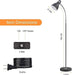 Black Floor Reading Lamp With Adjustable Gooseneck