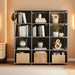 Book Shelf, 12 Cube Storage Organizer, DIY Bookcase, Metal Cube Bookshelf,Tall Book Case for Bedroom, Living Room,Office,Closet Storage Organizer, Grey Cubicle Storage Rack