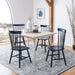 Home Collection Parker Farmhouse Navy Blue Windsor Spindle Solid Wood Dining Chair Set of 2
