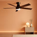 Ceiling Fan with Light: Oil Rubbed Bronze Finish 5 Wood Grain Blade Low Profile Remote Control Flush Mount DC Reversible 3CCT Dimmable Noiseless Fan with Light for Indoor and Room