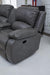 Bonded Leather Sectional Sofa 3 Recliners, Grey