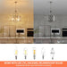21.7" Chrome Chandelier for Dining Room over Table round Crystal 5-Light Hanging Pendant Lighting with Metal Shade Adjustable Height for Living Room Bedroom Foyer
