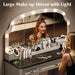 Contemporary Makeup Vanity Desk Black FortySevenInch Illuminated