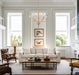 6 Light Farmhouse French White Distressed Chandelier