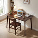 47Inch Walnut Rubber Wood Dining Table Rectangular