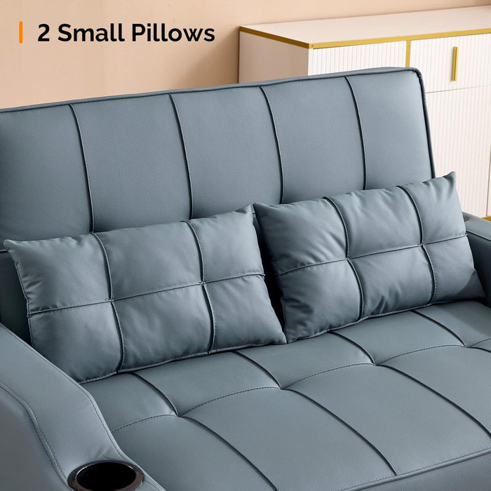 BlueGrey Ultracomfy Convertible Futon SofaBed USBPorts