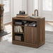 Black Walnut 32InchWide Storage SlidingDoor File Cabinet