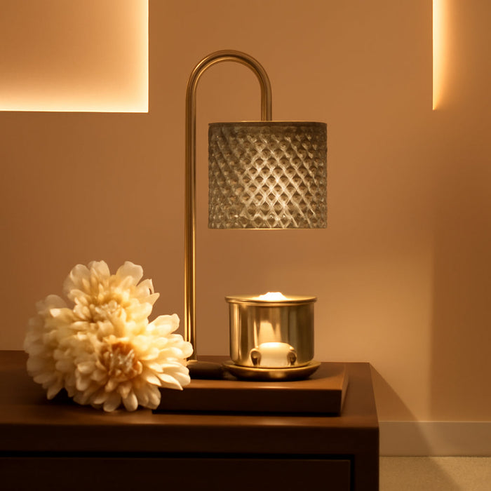 Candle Warmer Lamp with Timer Dimmer, Birthday Gifts for Women Mom, House Warming Gifts, Elegant New Home Decor, Wax Warmer for Jar Candles, Heater Lamp for Scented Wax, Black Glass