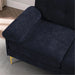 Convertible Sectional Sofa Couch, L-Shaped Couch with Reversible Chaise Lounge, Chenille Fabric Modern Sofa for Living Room, Apartment, Office, 3 Seats, Dark Blue