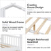 White Full Size PlayhousePlatform Bed With WindowAndFence