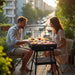 1800W Electric Outdoor Grills with Lid Indoor Smokeless Grill for Balcony with Temperature Control Portable Removable Stand Grill for Cooking, BBQ Party, Family