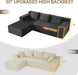 103-Inch UltraCorduroy Sectional Sofa With Left Chaise