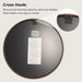 24 Inch Natural round Wood Mirror, Circle Wooden Frame Wall Mirror for Bathroom, Living Room, Bedroom, Entryway